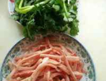 香菜肉丝做法图解 超简单家常小炒菜意想不到的美味