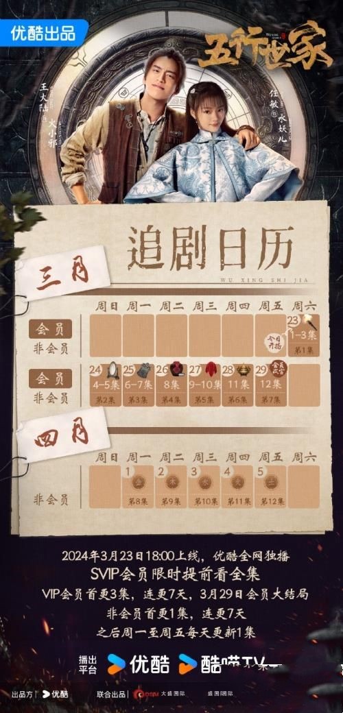《五行世家》最新追剧日历分享